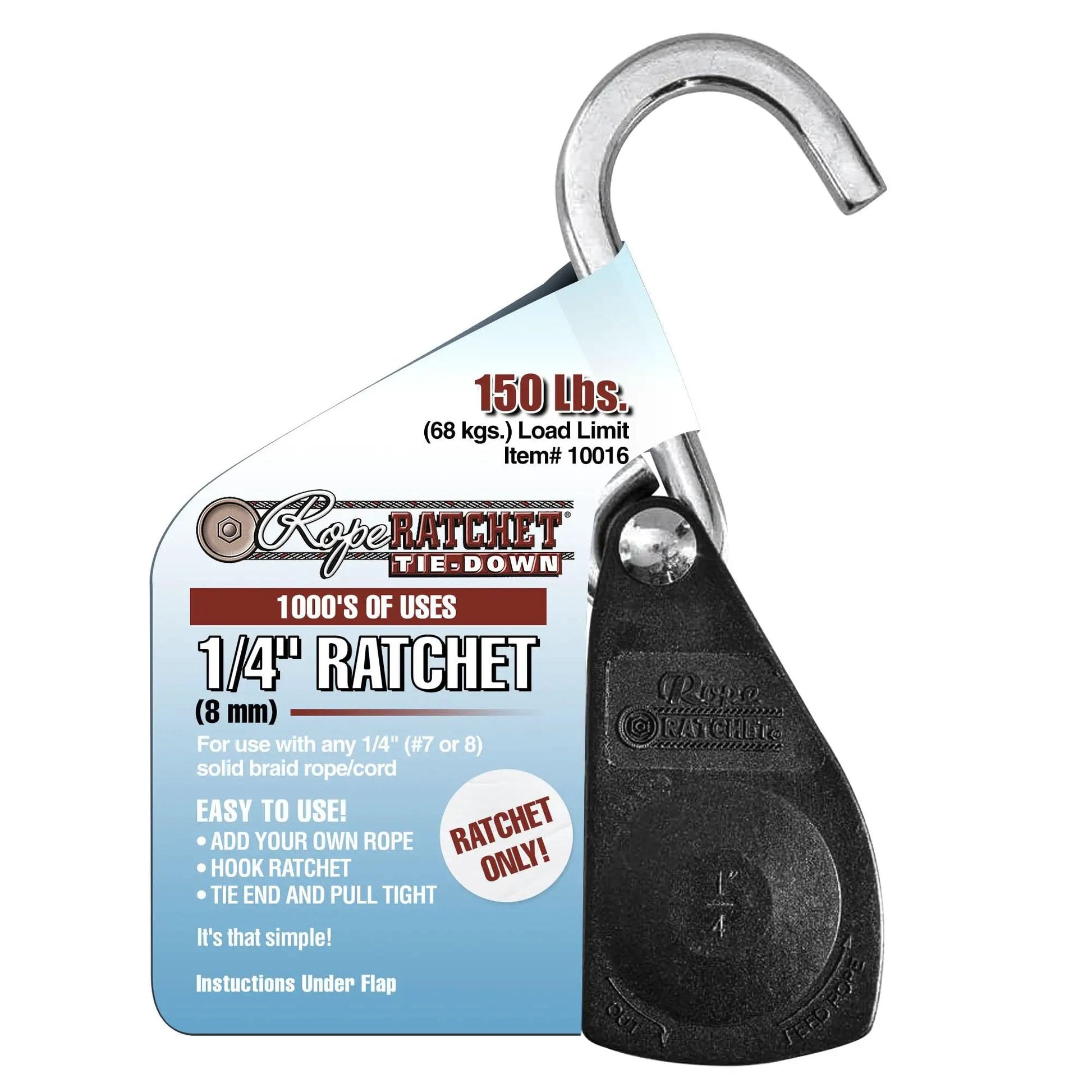 Heavy Duty Rope Ratchet Tie Down Pulley Hanger With Locking Mechanism For Easy Tensioning Of Shade Sails Hammocks Canopies And Outdoor Gear Works With One Quarter Inch Rope And Delivers A 150 Pound Capacity No Rope Included