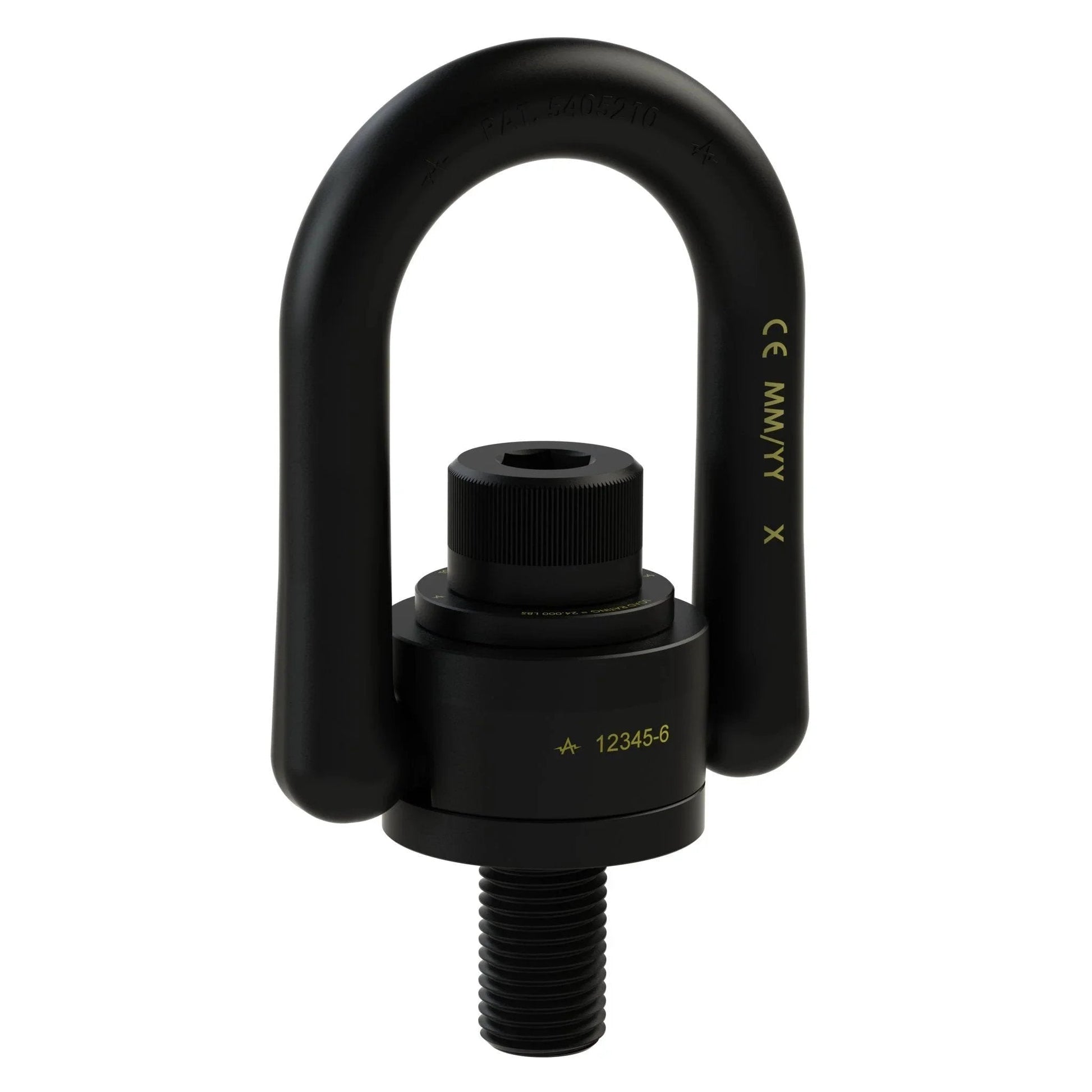 Heavy Duty Swivel Hoist Ring Alloy Steel With Black Oxide Finish 3/8-16 G Thread 1000 Lb Working Load Limit