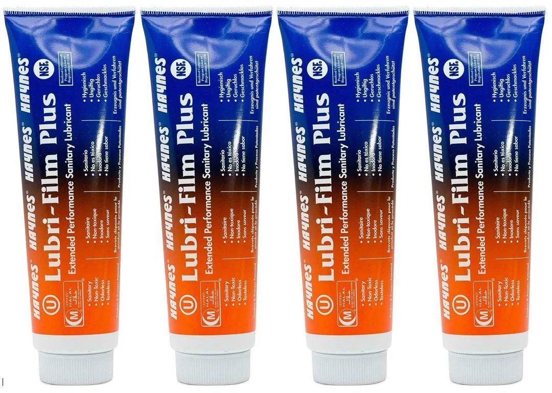 Food Grade Grease For Commercial Kitchen Equipment And O Ring Lubricant For Soft Serve Machines And Meat Slicers Pack Of 4 Tubes Haynes LubriFilm Plus Food Safe Machine Lubricant
