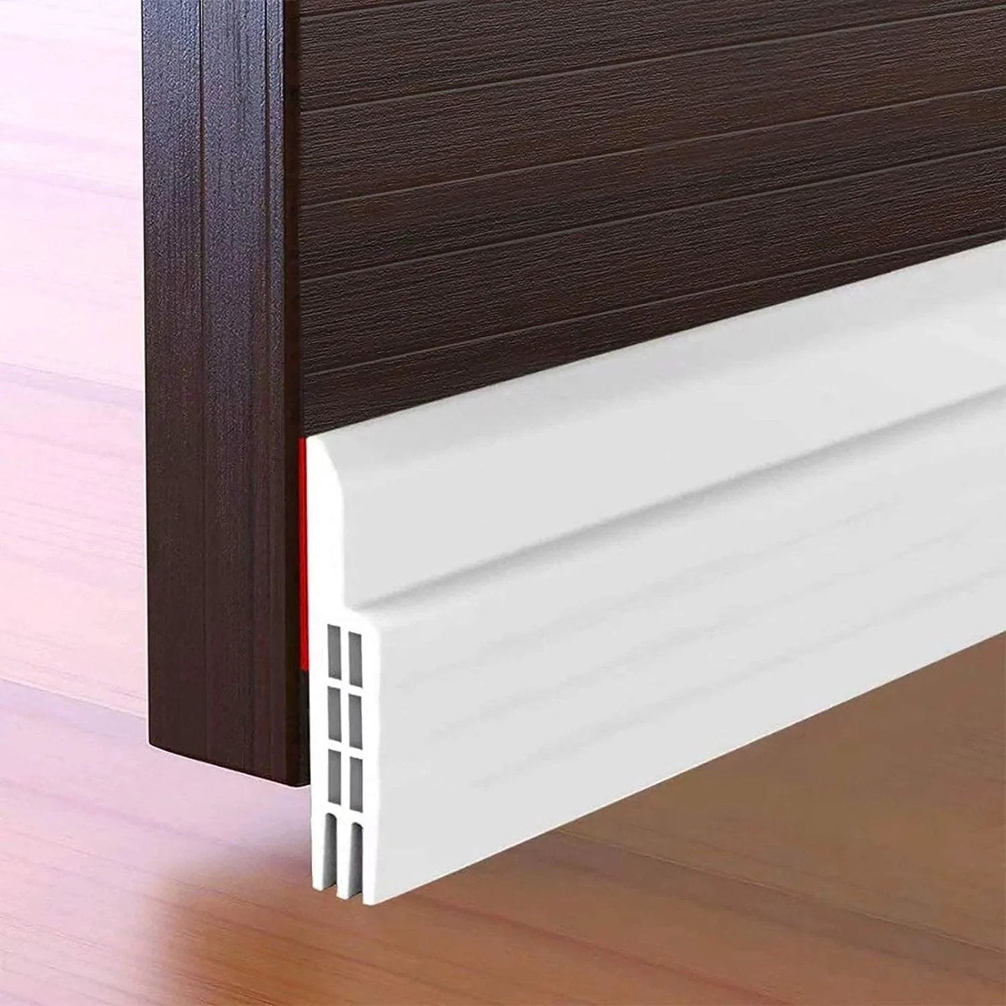Close-up view of 2 Inch By 39 Inch Self Adhesive Door Draft Stopper For Exterior And Interior Doors Weather Stripping Seal Door Sweep White