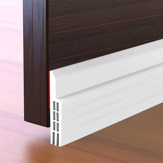 Close-up view of 2 Inch By 39 Inch Self Adhesive Door Draft Stopper For Exterior And Interior Doors Weather Stripping Seal Door Sweep White