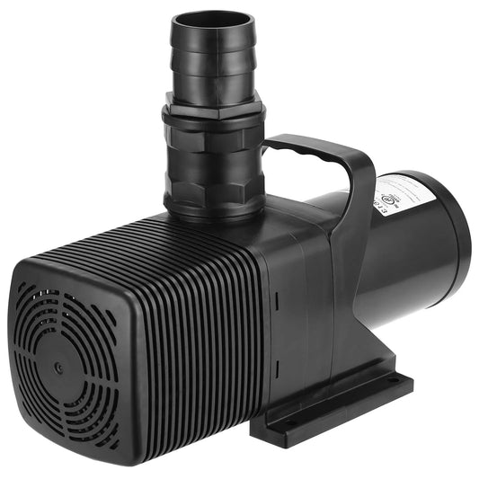 Ultra Quiet Submersible Water Pump For Ponds And More, 3567 GPH, 130W, 14.8 Ft Lift, IP68 Waterproof, Overload Protection