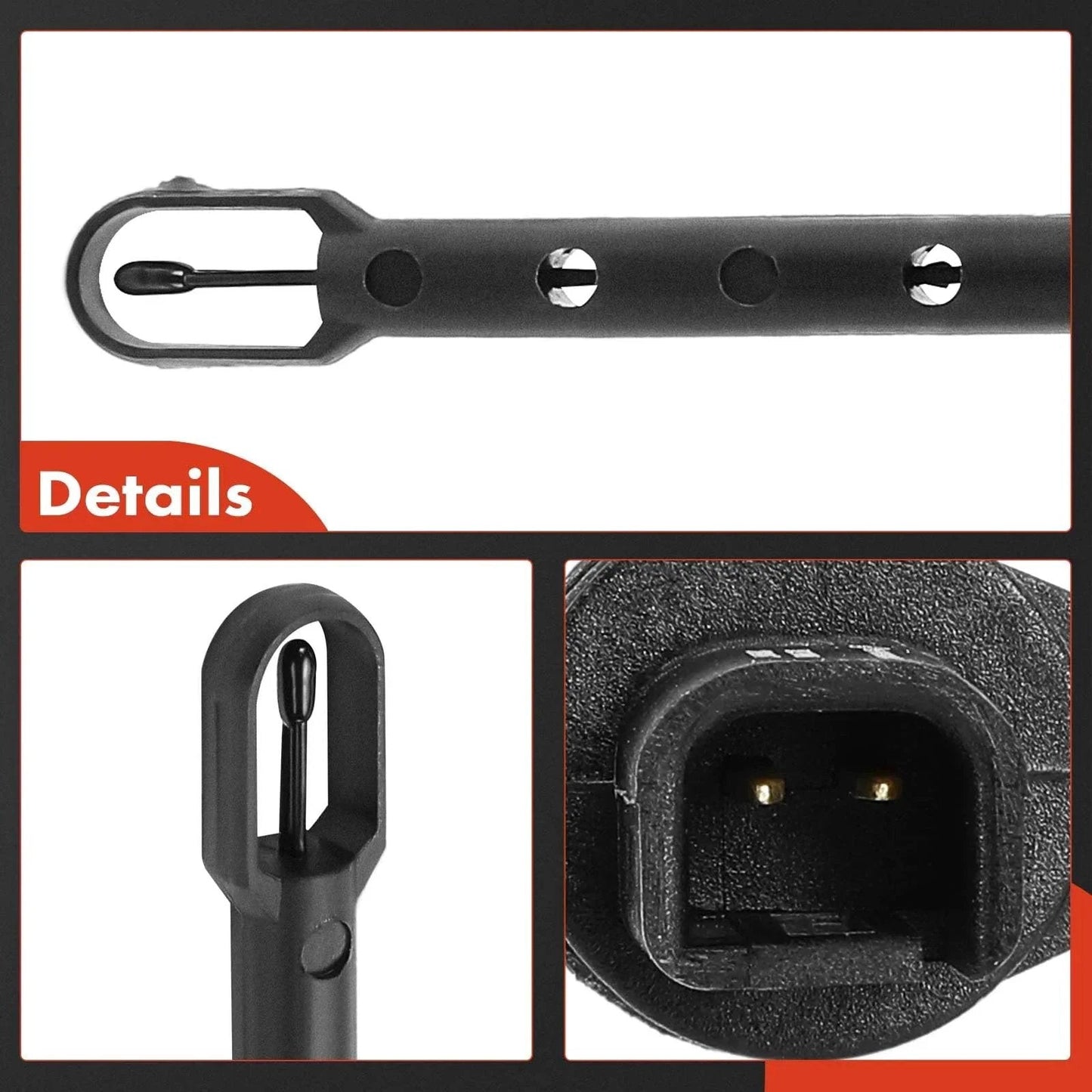 Close-up views of Air Conditioning Evaporator Temperature Sensor 2 Pins 12V Plug And Play Replacement for Ford Fusion 2006 2012.