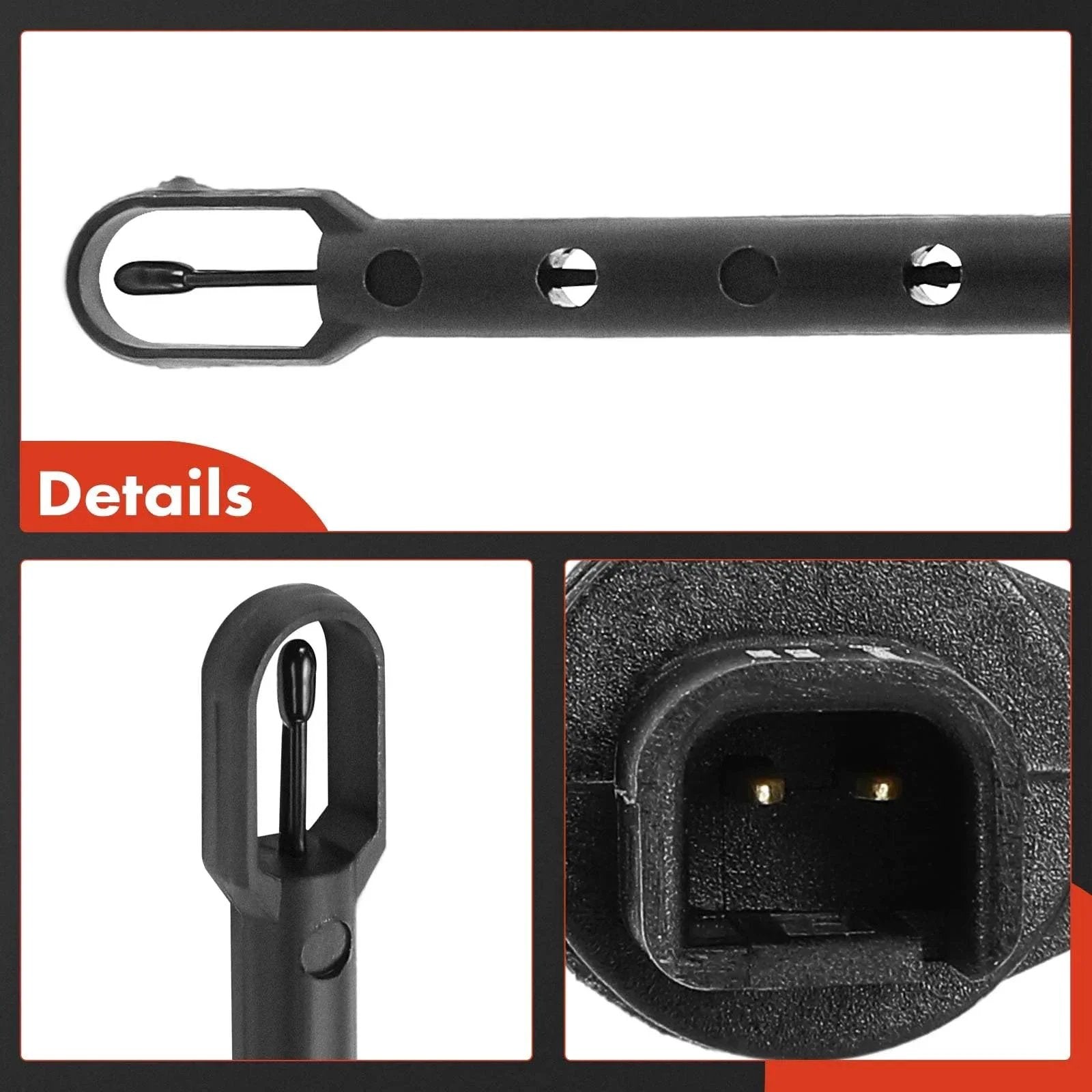 Close-up views of Air Conditioning Evaporator Temperature Sensor 2 Pins 12V Plug And Play Replacement for Ford Fusion 2006 2012.