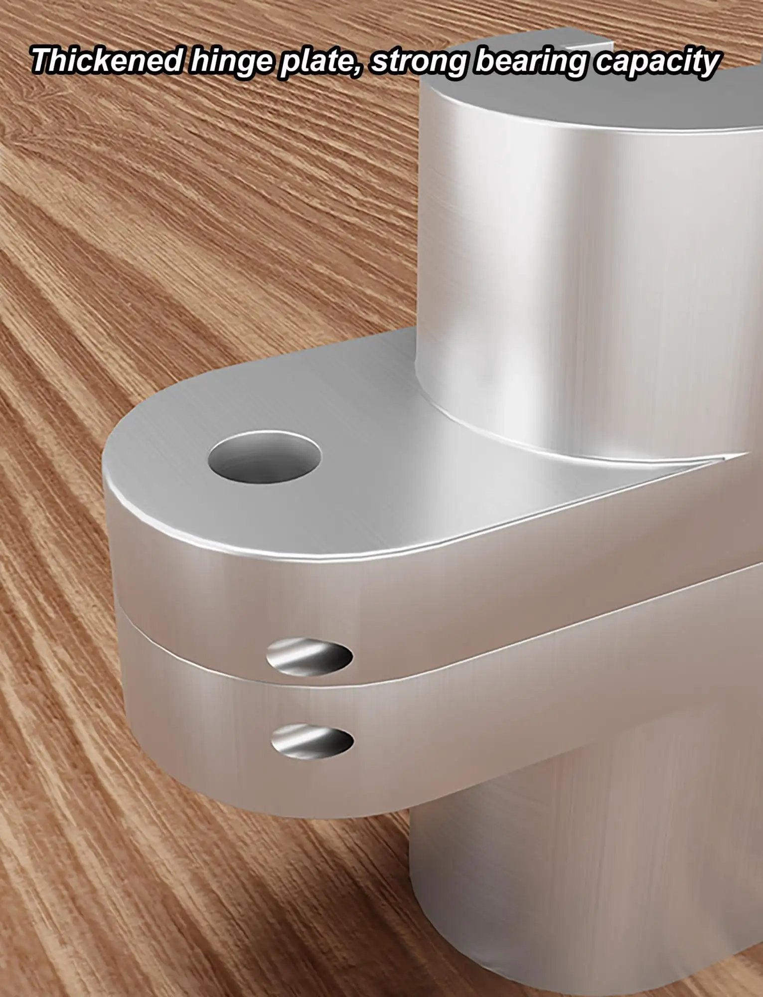 Close-up of Hidden Door Hinge Set 2Pcs Invisible Cross Hinges for kitchen cabinet doors, showing zinc alloy material.