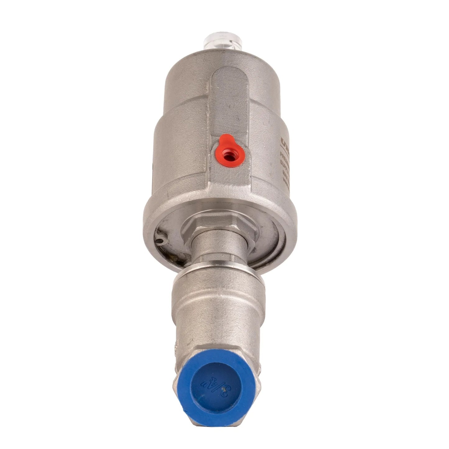 Three Quarter Inch Stainless Steel Pneumatic Valve With Angle Seat Normally Closed Steam And Air Control Three To Eight Bar Range Fast Response Heavy Duty Industrial Single Acting Valve With Threaded Connection From UNOX