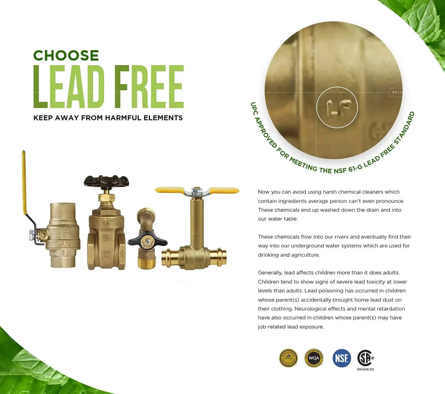 Choose lead-free brass valves, including 1 Quarter Inch Compression Straight Needle Valve Brass Lead Free, ideal for portable water use.
