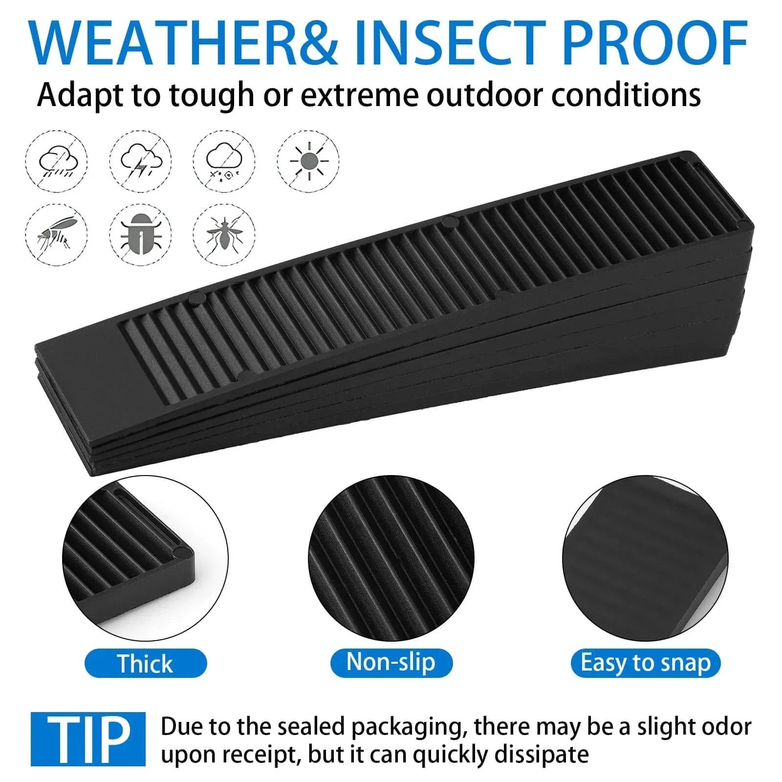 Eight Pack 8 Inch Plastic Composite Shims for Furniture Doors Toilets and Tables with Extreme Load Support, Anti Slip Design