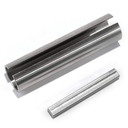 Stainless Steel 304 Crank Shaft Adapter For Gas Engine Pulleys, 5/8 Inch Inner Diameter To 3/4 Inch Outer, 3 Inch Length, 3/16 Inch Keyway