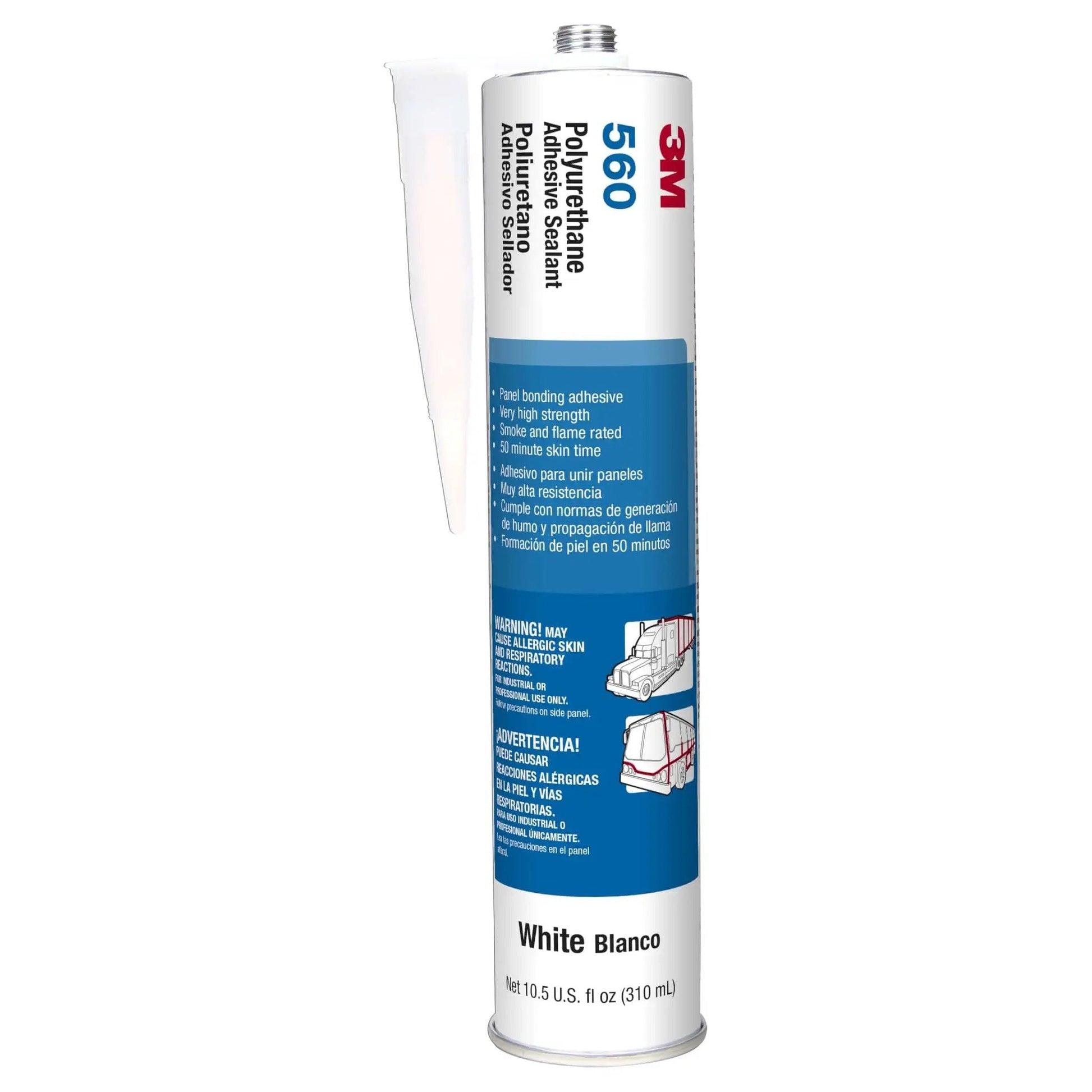 Polyurethane Adhesive Sealant 560 White 310 mL Cartridge for panel bonding and metal assemblies