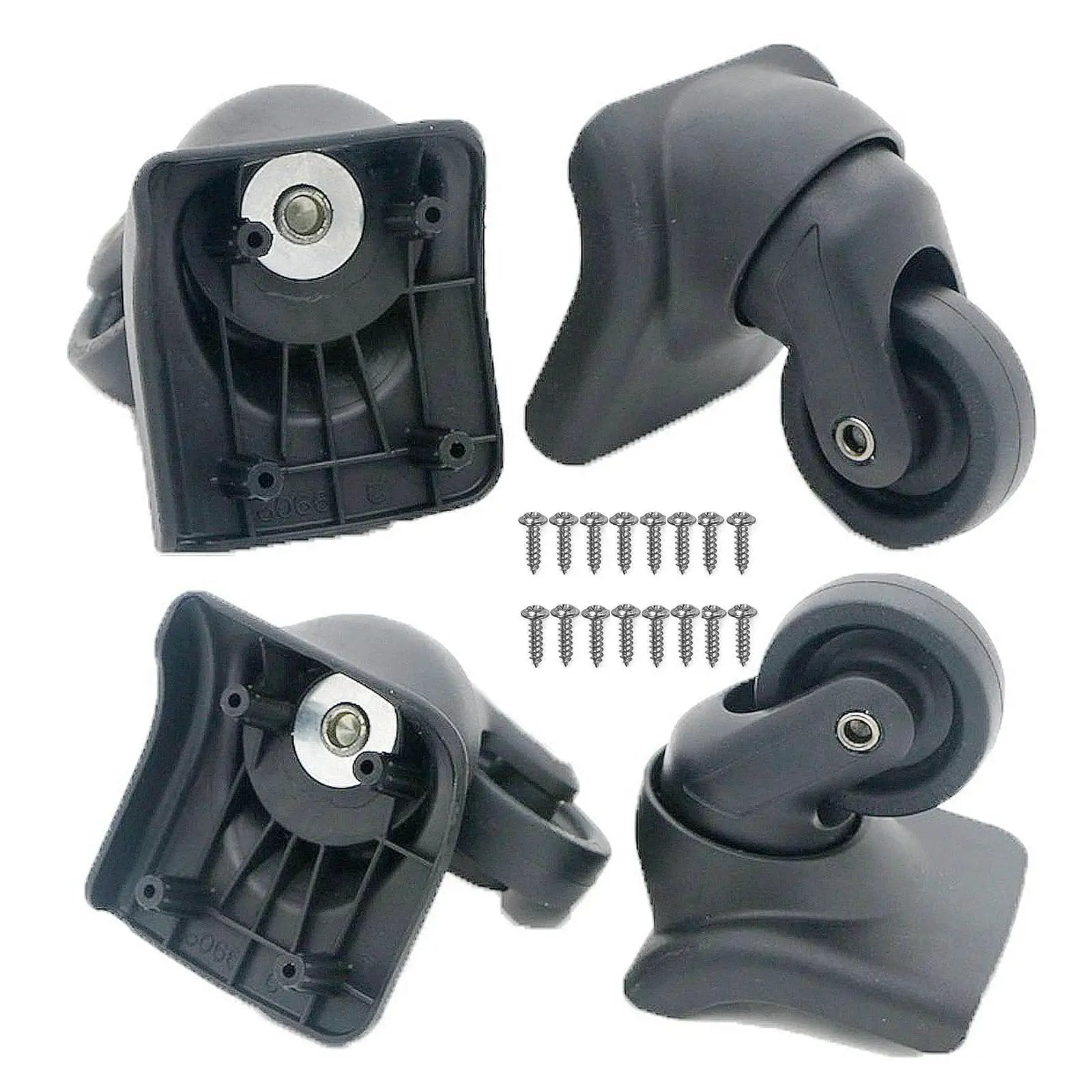 Premium Luggage Wheels Replacement Kit For Suitcases With Steel Core And 360 Degree Silent Spinner Wheels, 4 Pack