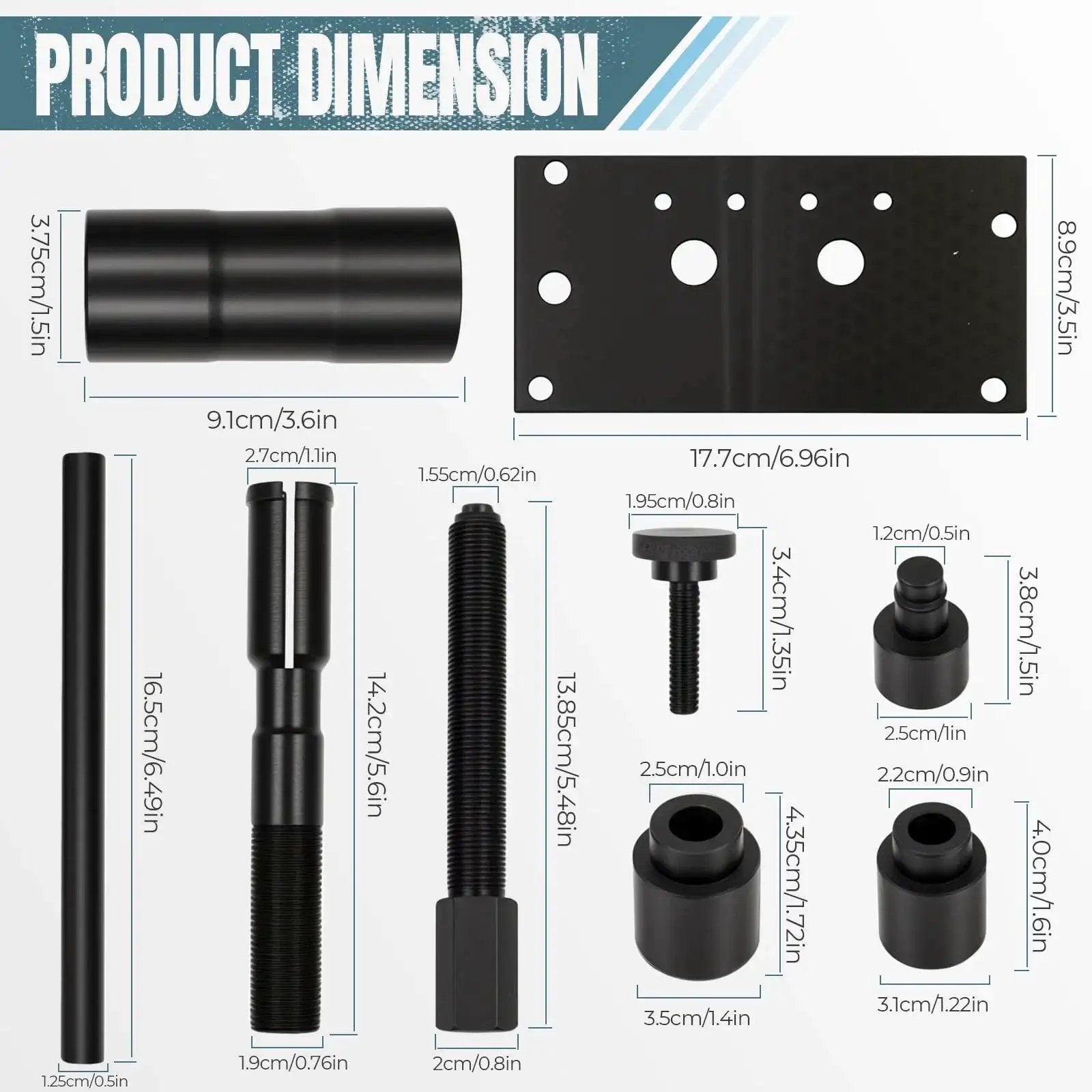 Inner Cam Bearing Installer Tool For Harley Davidson Twin Cam and Dyna Engines TC 88 96 103 110 Dimensions