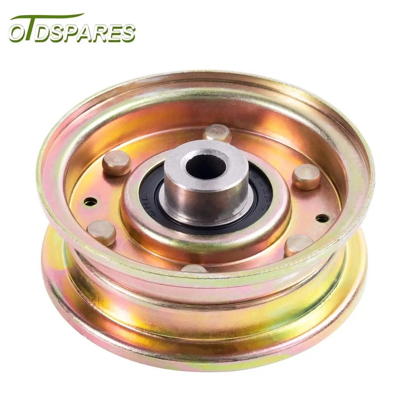 Flat Idler Pulley Replacement For MTD And Toro Lawn Mowers OTDSPARES Replaces OEM 756-0981 shown in brass color