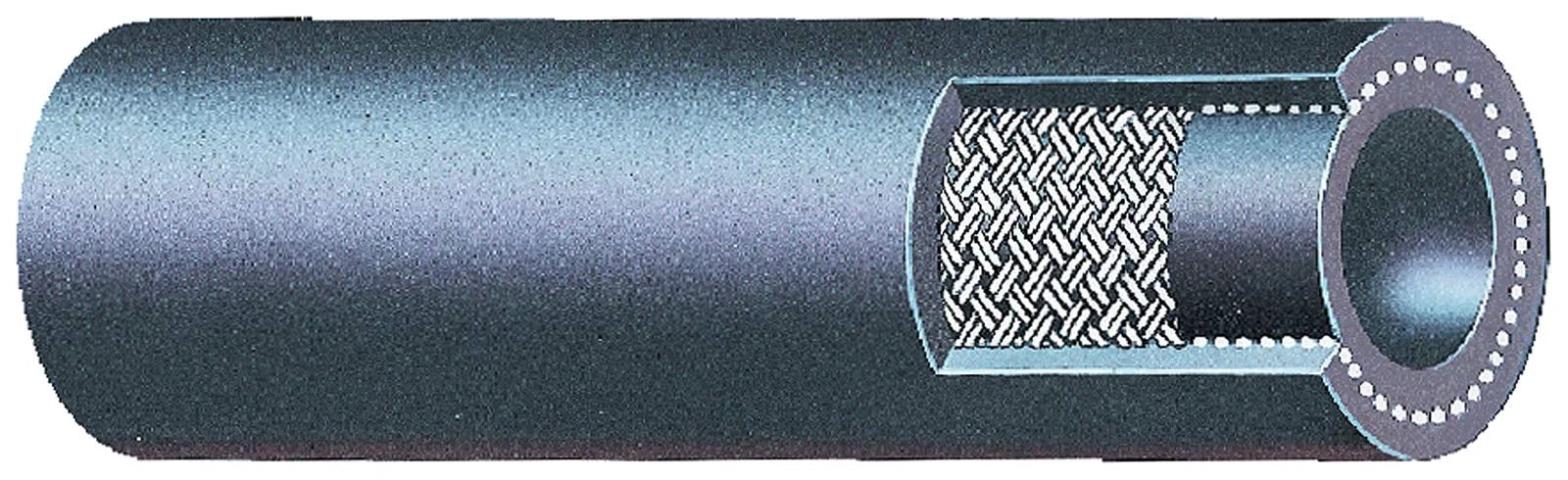 Heavy Duty Transmission Oil Cooler Hose 3 Feet Long 3/8 Inch Inner Diameter With Nitrile Tube Oil And Abrasion Resistant Black CSM Cover