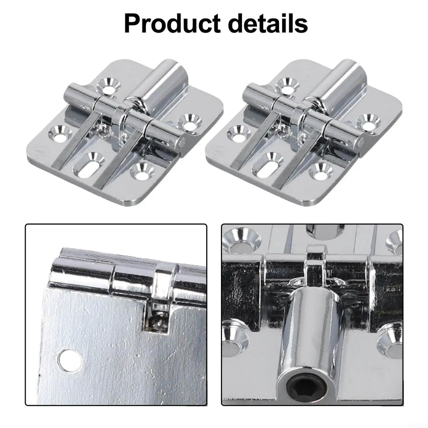 Zinc Alloy 180 Degree Locking Hinge With Adjustable Torque For Folding Tables And Bifold Doors Cabinet Hardware in silver finish