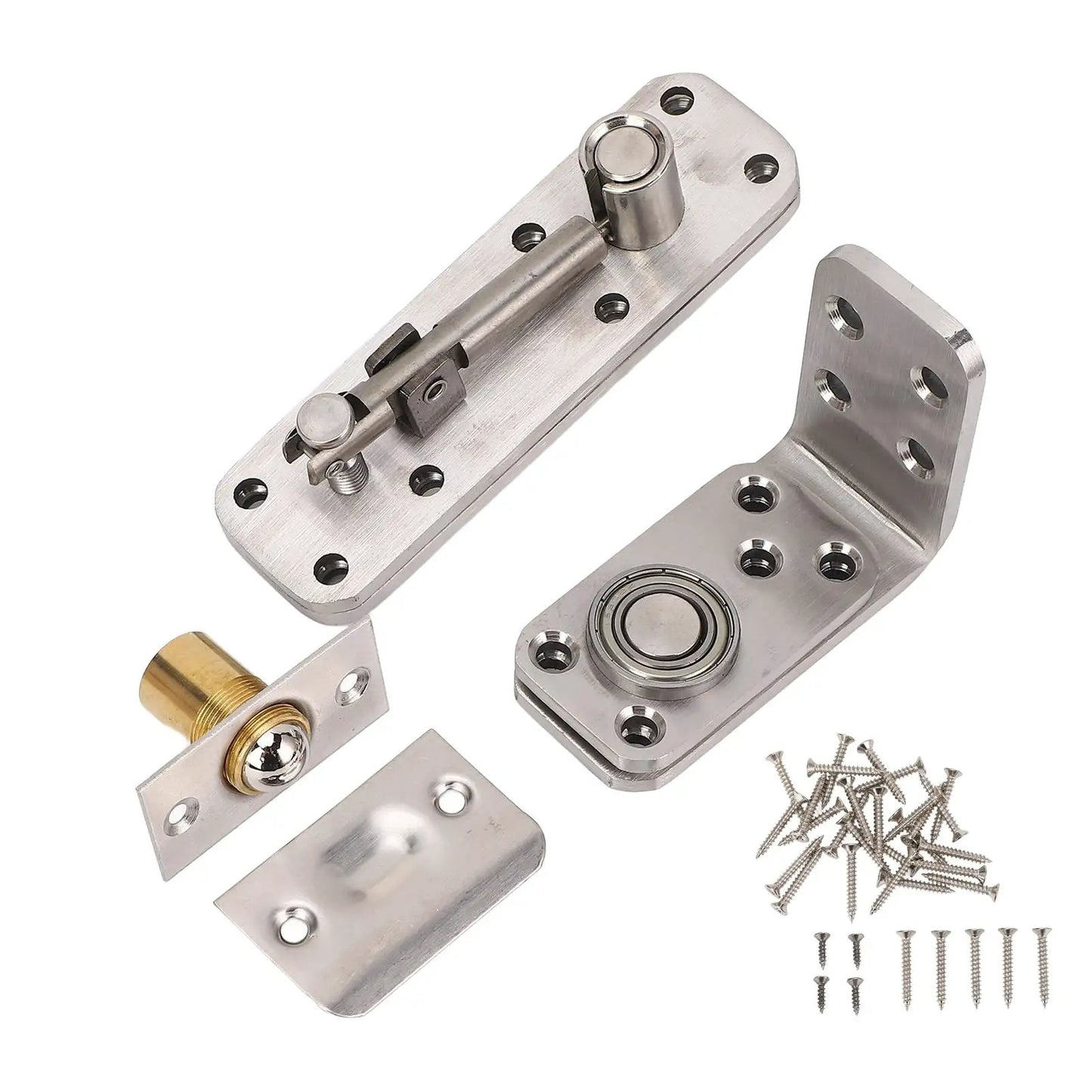 Hidden Door Hinge Stainless Steel Pivot Hinge For Secret Doors Bookcase And Shelf 600 Lbs Load Bearing 180 Degree Rotation