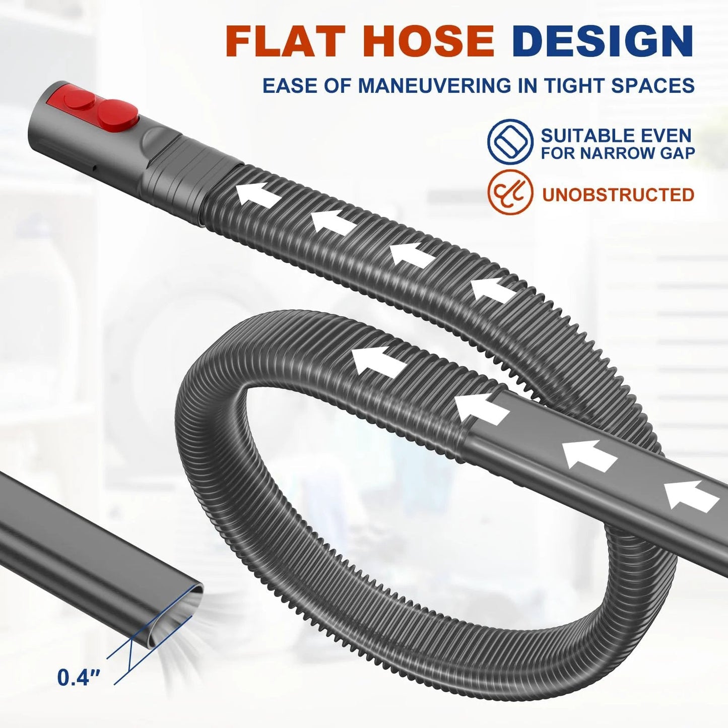Dryer Vent Cleaning Kit For Dyson Cordless Vacuums Lint Removal Attachment Deep Cleaning Adapter For V7 V8 V10 V11 V12 V15