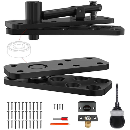 Heavy Duty Hidden Door Hinge With Silent Operation Jexify Dual Bearing Design for secret doors, screws and installation parts visible