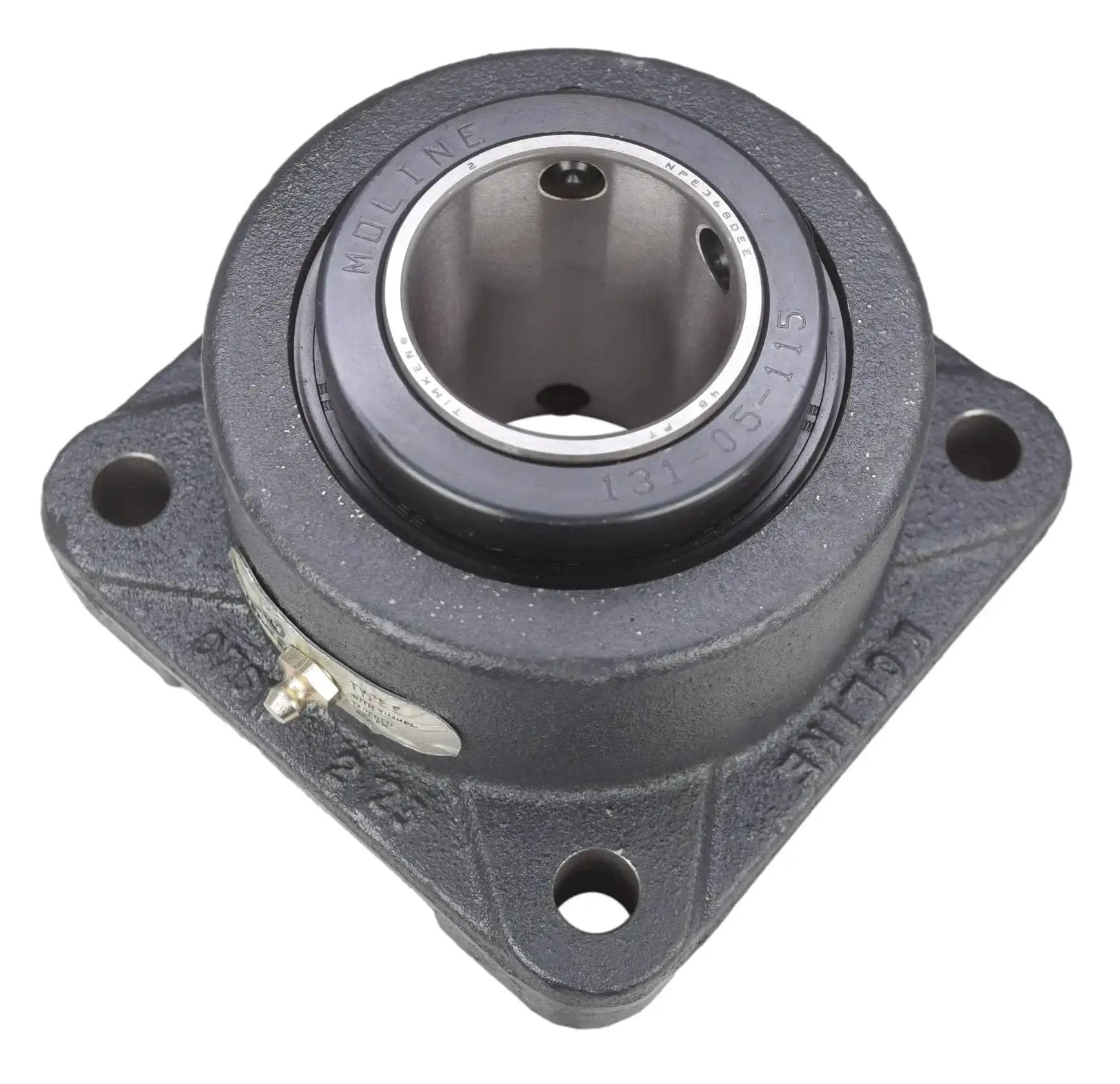 Heavy Duty 2 Inch Type E Four Bolt Flange Bearing With Double Taper Roller Bearings Inside, Moline 19311200 interchange view