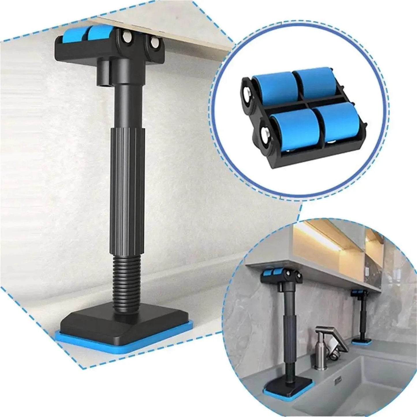 Two Piece Adjustable Support Poles For Bathroom Cabinet Installation And Door Lifting Labor Saving Woodworking Tools lightweight construction