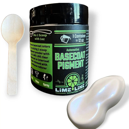 Automotive Basecoat Pigment Powder Ghost Blue Pearl Includes Mixing Spoon with container and plastic scoop