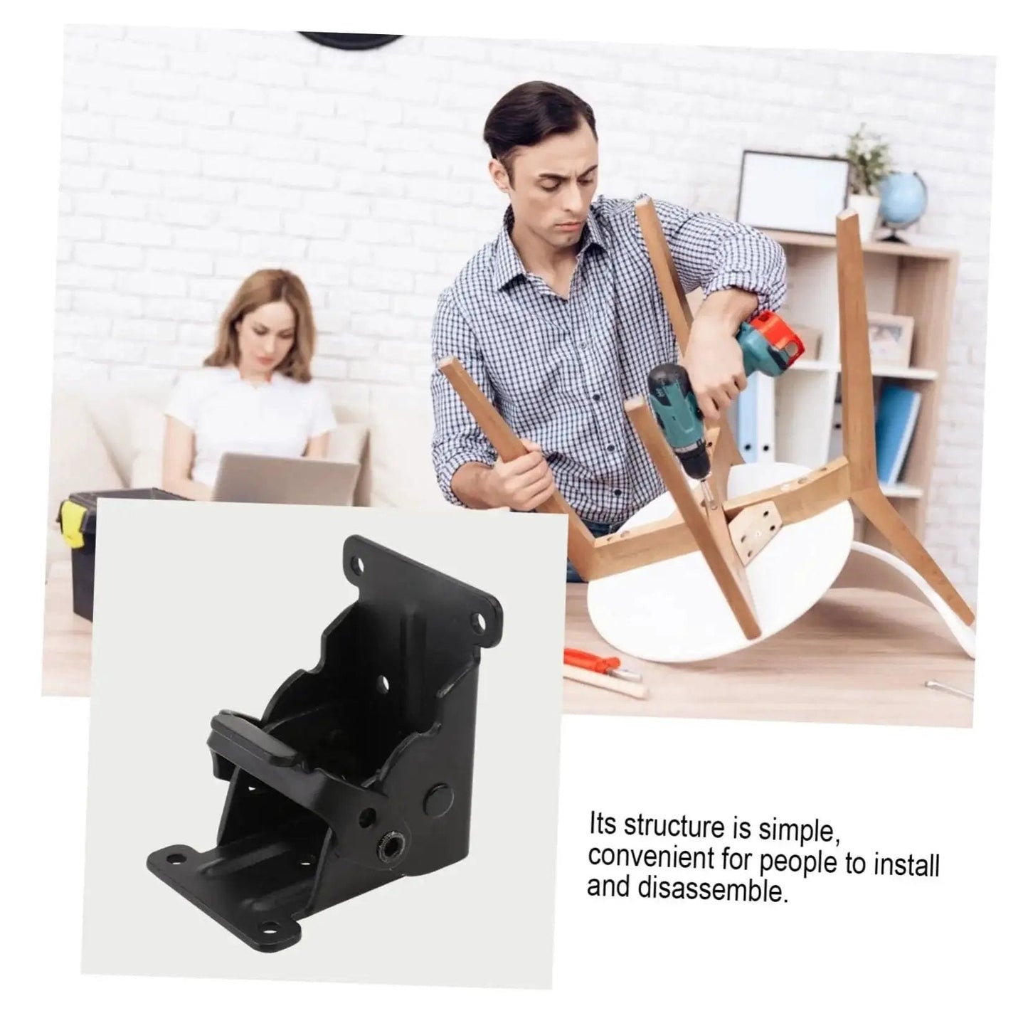 Heavy Duty Folding Hinges for Table Legs and Chairs 2 Pack Spring Hinges Easy to Install High Load Bearing Durable