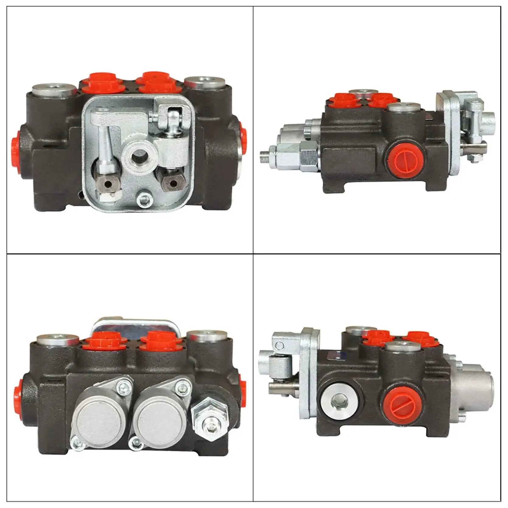Adjustable 2 Spool Hydraulic Directional Joystick Monoblock Valve For Tractor Loader Heavy Duty 11 GPM 3600 PSI Various Views