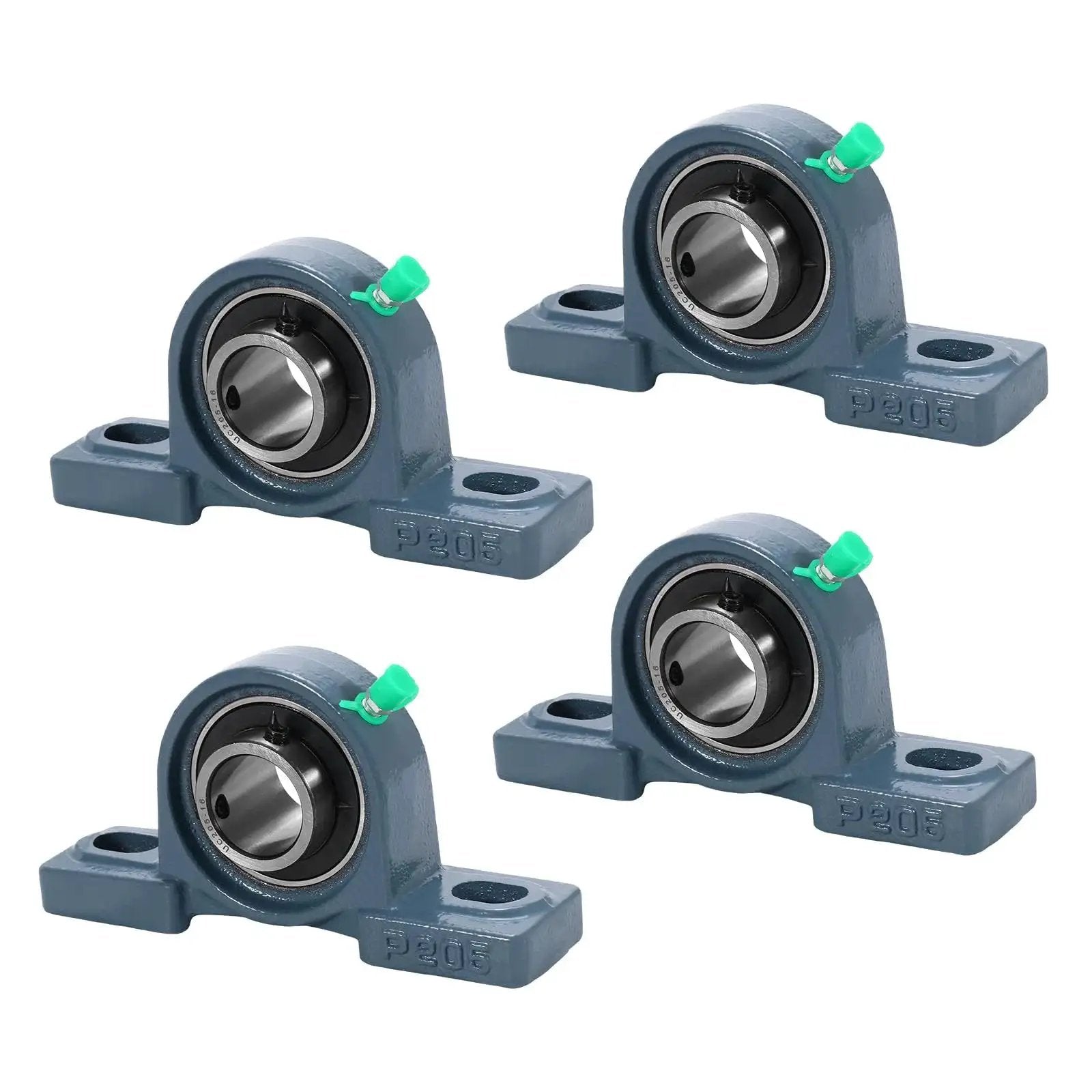 Heavy Duty Pillow Block Bearing Set 4 Pack UCP205-16 1 Inch Self Aligning Ball Bearing With Cast Iron Housing