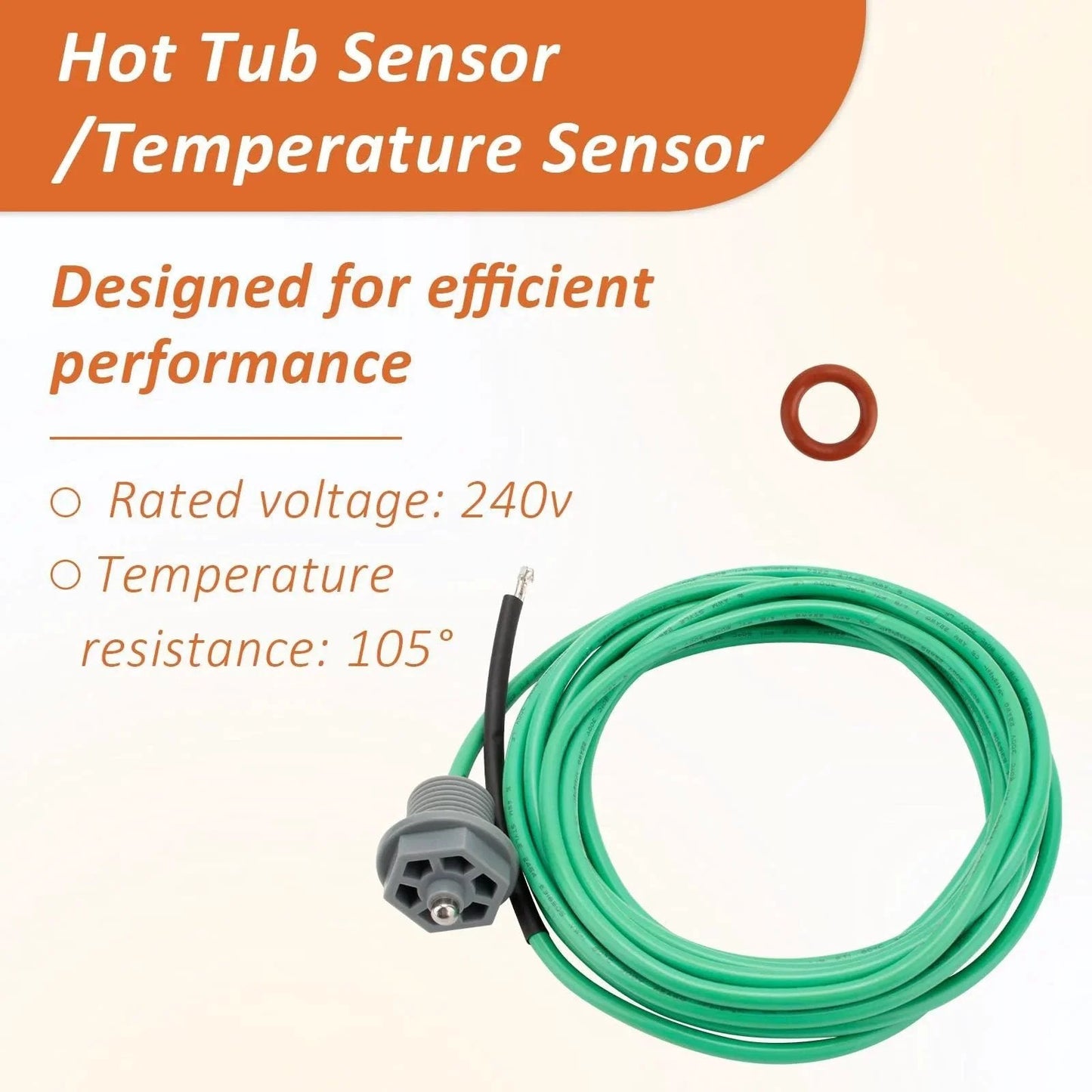 Upgrade 6600-166 Temperature Sensor For Sundance Spas And Jacuzzi Hot Tubs J300 To J365 And More Series with O-ring