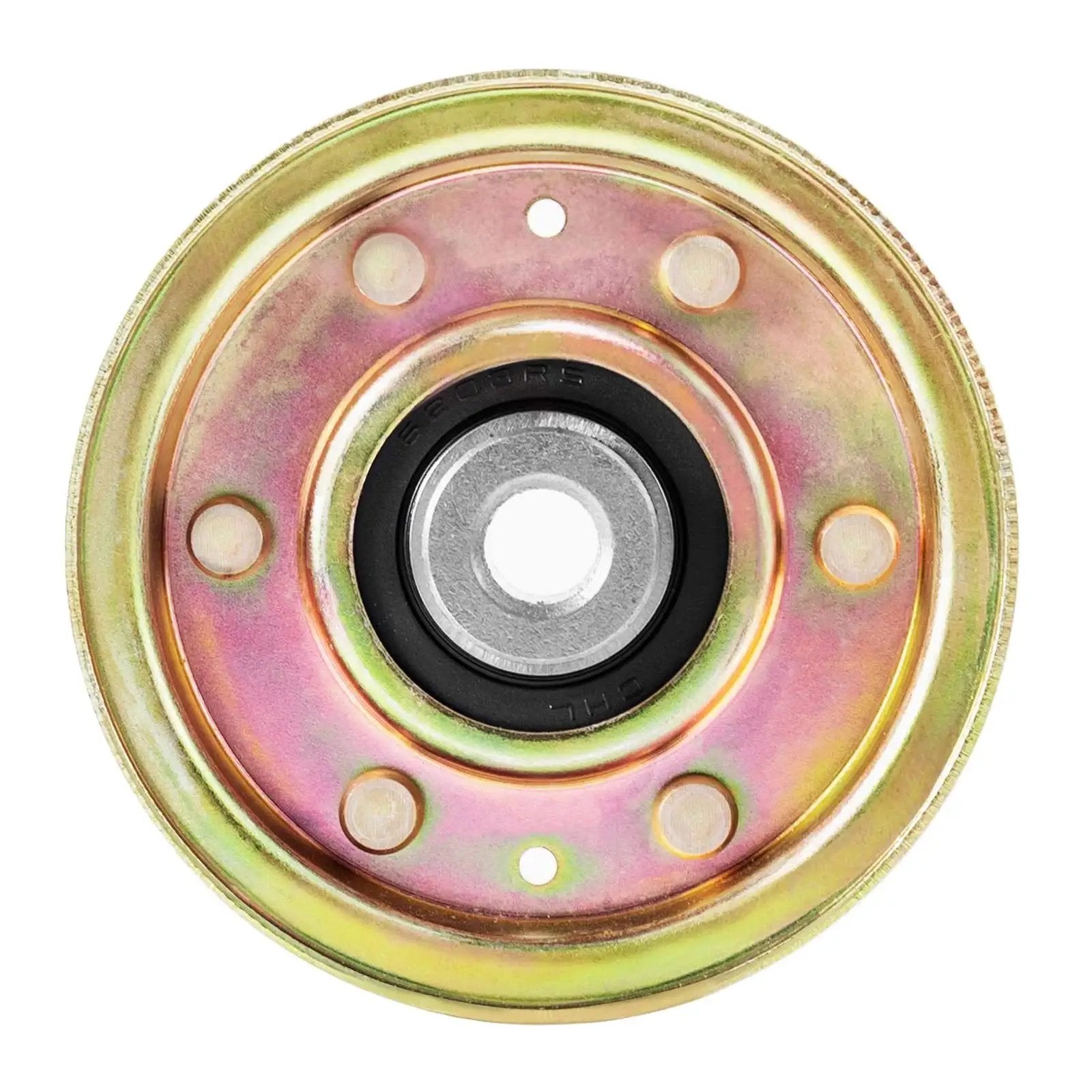 Flat Idler Pulley Replacement For MTD And Toro Lawn Mowers OTDSPARES Replaces OEM 756-0981 front view showing metal construction