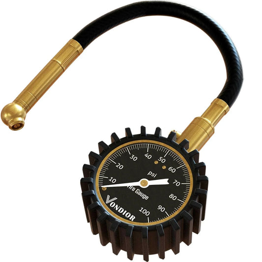 Glow Dial Tire Pressure Gauge 0 to 100 PSI For Cars And Trucks ANSI B40.1 Certified Large 2 Inch Easy Read Gauge