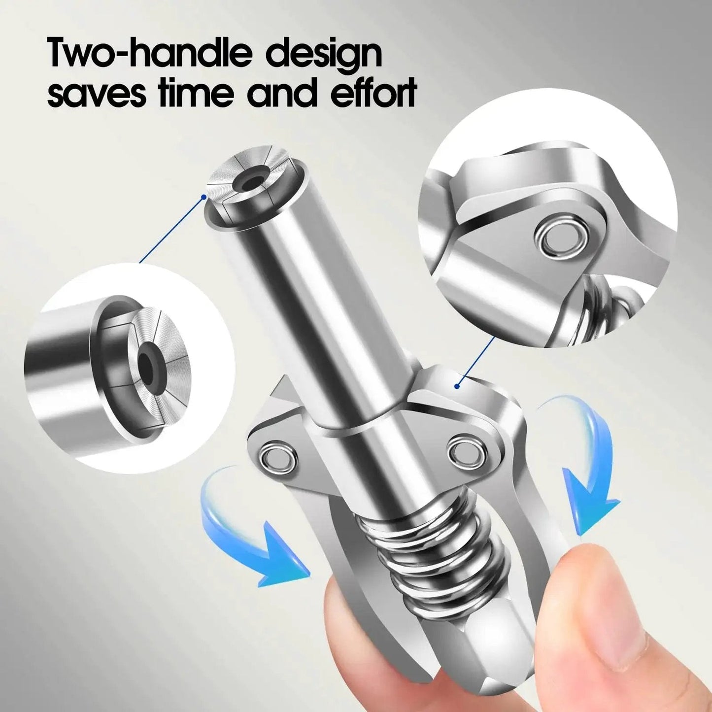 Heavy Duty Grease Gun Coupler With Locking And Leak Proof Design For All One Eighth Inch NPT Grease Guns, dual handle close-up