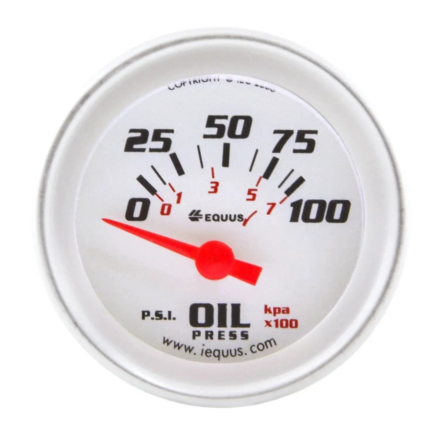 2 Inch Electric Oil Pressure Gauge With Multi Color Back Light For Car And Truck Dash Reads 0 To 100 Psi And 0 To 70 kPa