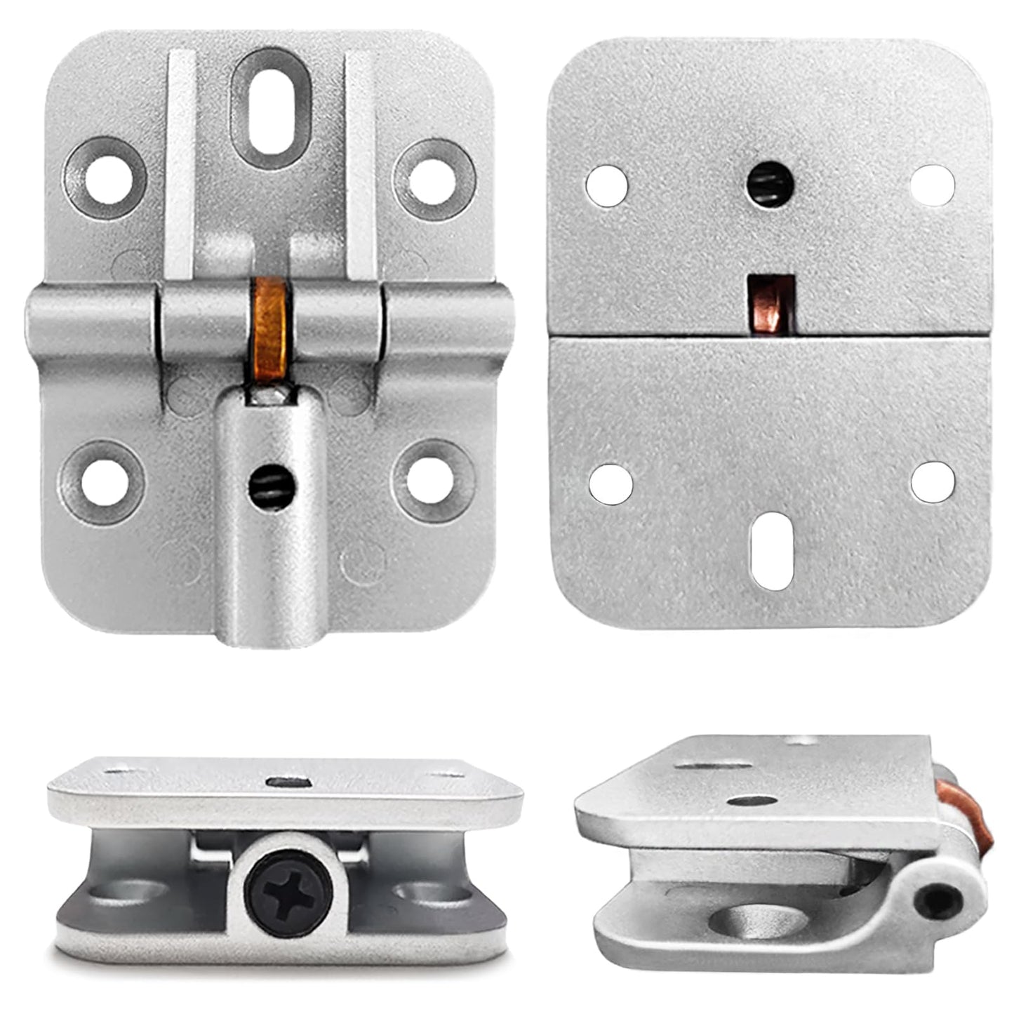 180 Degree Zinc Alloy Adjustable Locking Hinges Set Of 4 For Drop Leaf Tables And Desks, Anteisi Torque Hinges With Copper Parts For Strong Smooth Open And Close