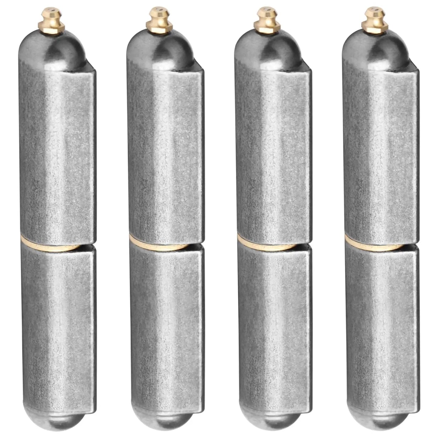 Four Pack Weld On Bullet Hinges With Grease Zerk Heavy Duty Lift Off Barrel Hinges For Metal Gates Trailers And BBQ Smokers