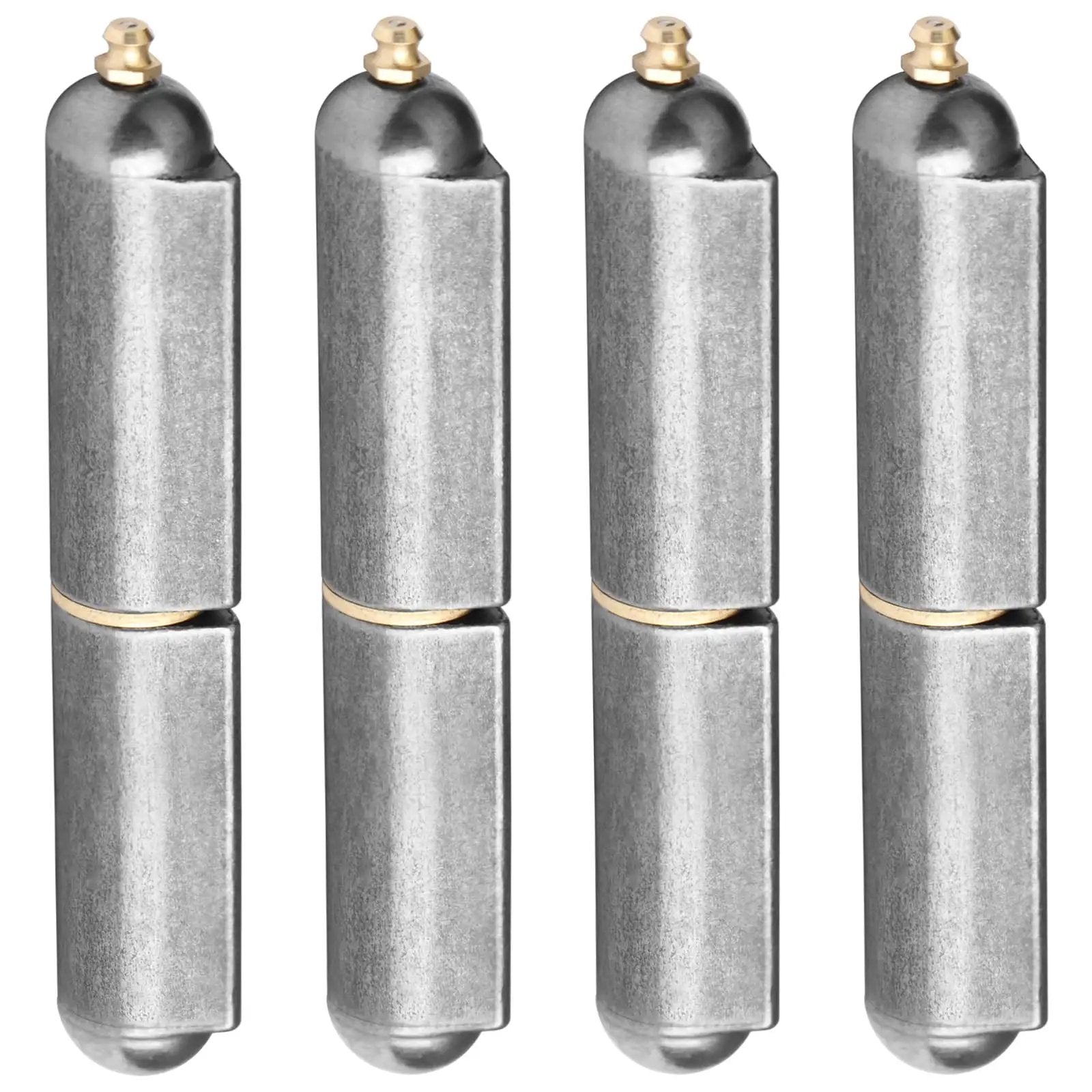 Four Pack Weld On Bullet Hinges With Grease Zerk Heavy Duty Lift Off Barrel Hinges For Metal Gates Trailers And BBQ Smokers