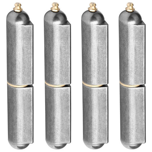 Four Pack Weld On Bullet Hinges With Grease Zerk Heavy Duty Lift Off Barrel Hinges For Metal Gates Trailers And BBQ Smokers