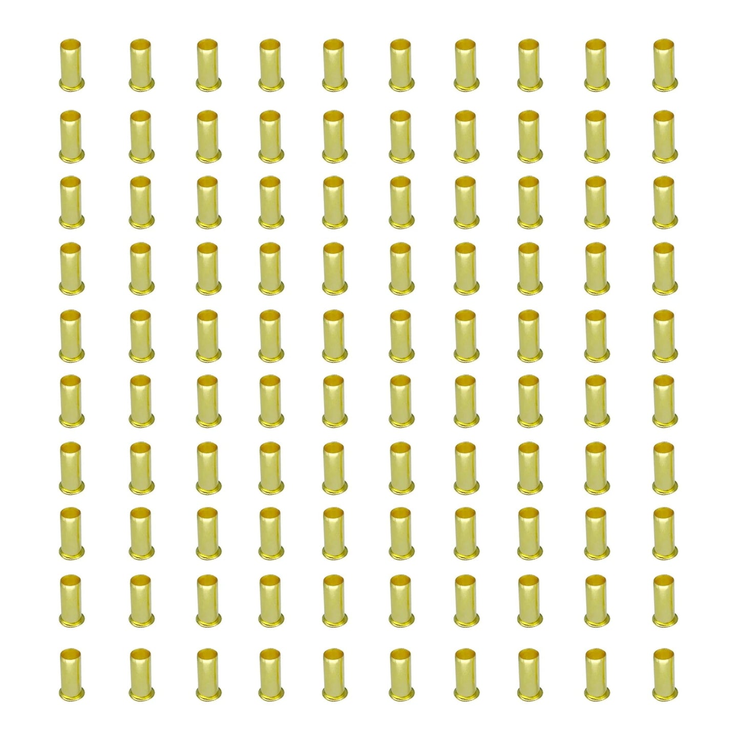 100 Pack Brass Compression Tube Inserts for 3/16 Inch OD Tubing With All-In-One Support Sleeve Ferrule Fittings for Oil Water Air Line Connections Durable Corrosion-Resistant Brass Construction
