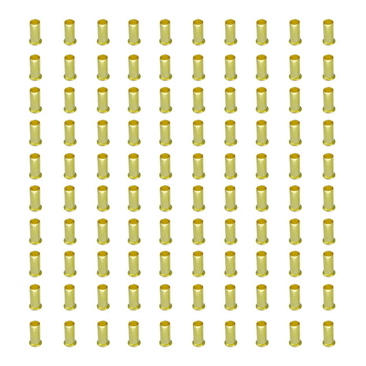 100 Pack Brass Compression Tube Inserts for 3/16 Inch OD Tubing With All-In-One Support Sleeve Ferrule Fittings for Oil Water Air Line Connections Durable Corrosion-Resistant Brass Construction