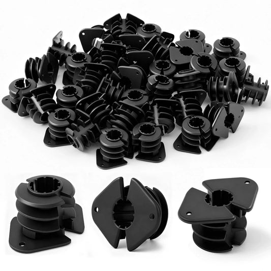 3/4 Inch Thru Isolation Clamp Pack For Pex, Copper, CPVC, And Wood Pipes, 50 Pcs Briwooody Durable Plastic Stud Clamps