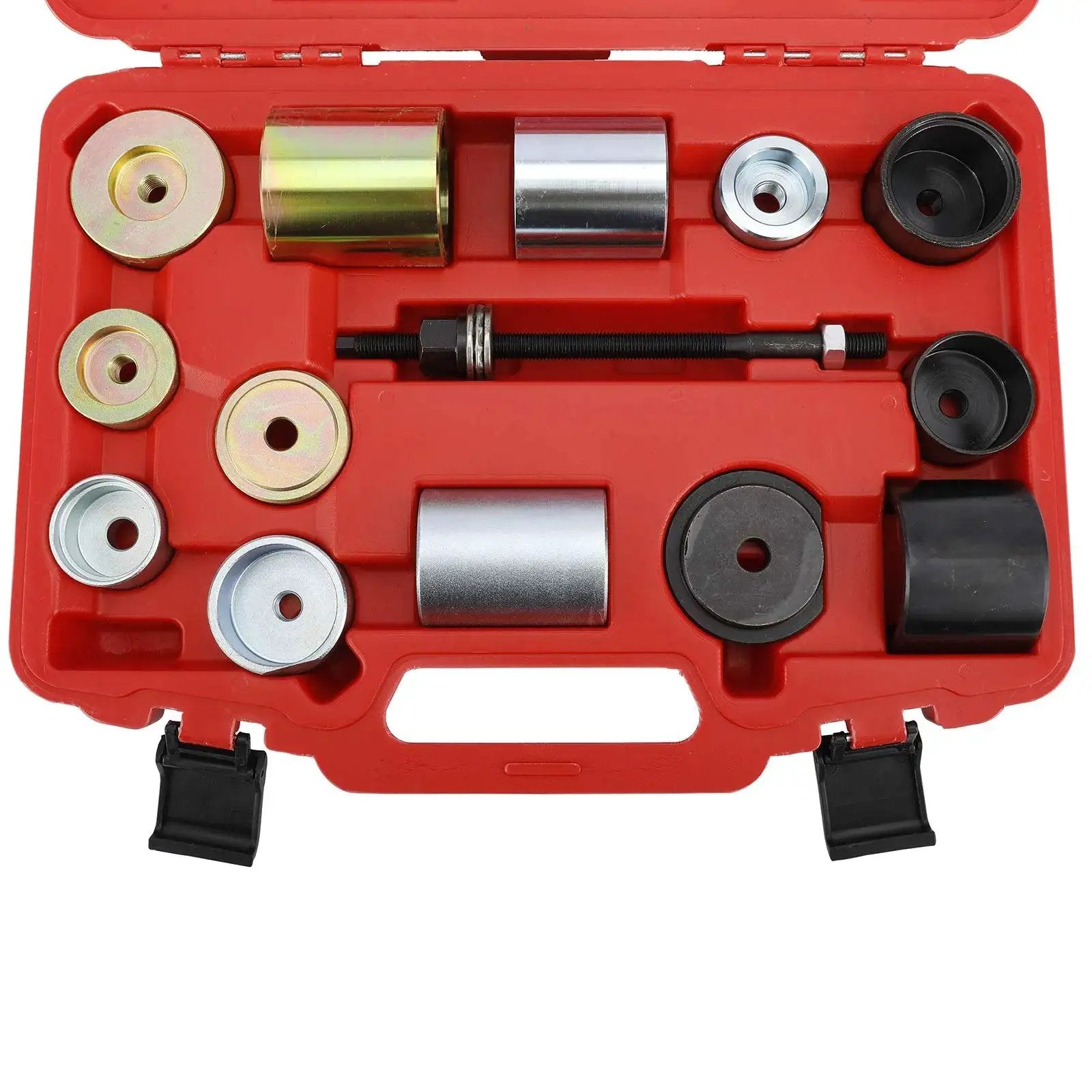 Silent Bearing Puller Kit And Dent Puller Set For BMW Differential Axle Bush Tools in red case with various components