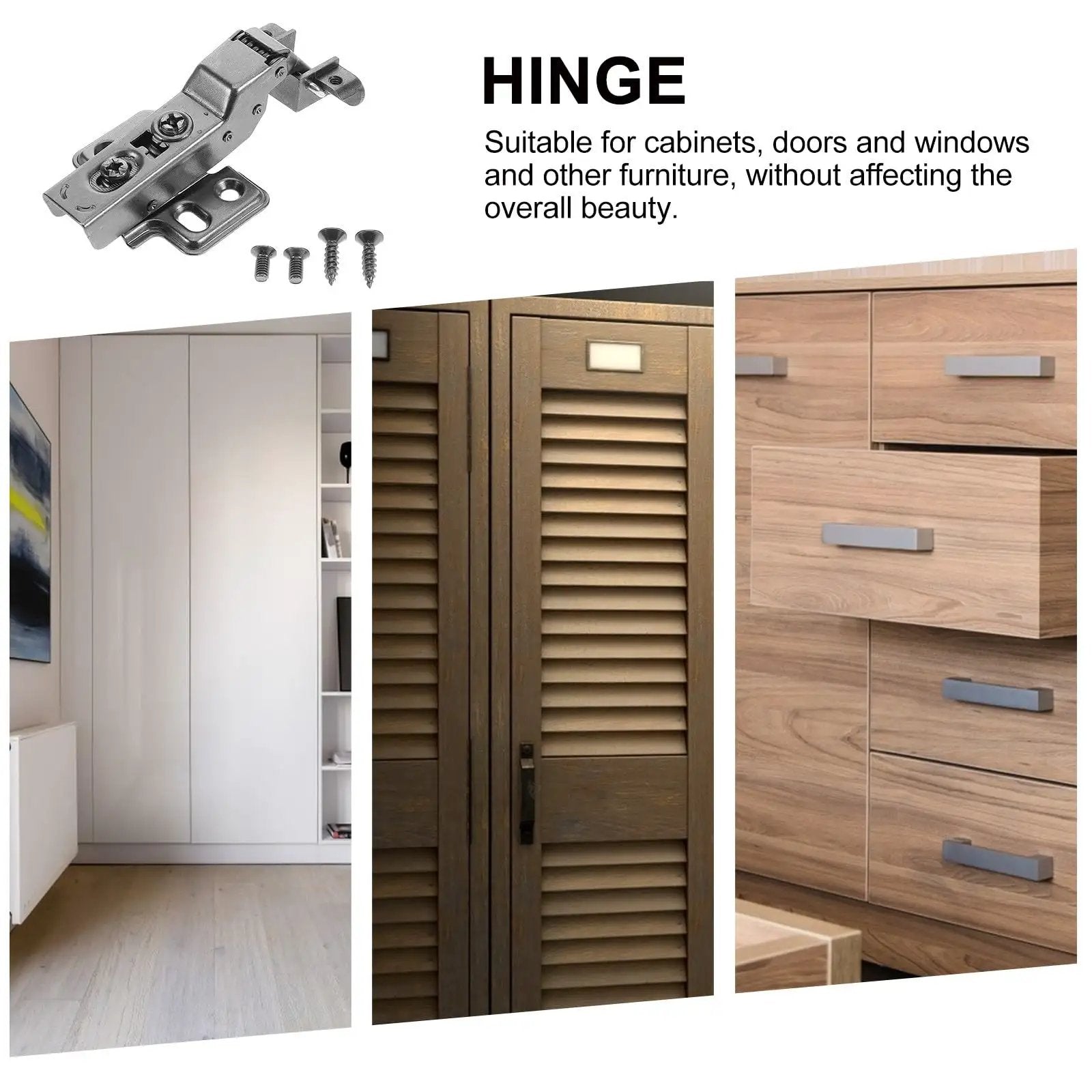 4 Pack Black Hydraulic Aluminum Frame Cabinet Hinges With No Slam Soft Close For Glass Doors And European Concealed Corner Cabinets in Kitchen and Wardrobe with images of doors and drawers