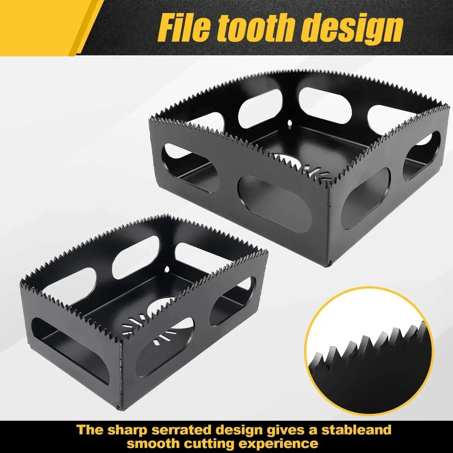 2 Pack Square Slot Cutter For Drywall And Electrical Boxes Fits Dewalt 20V And Milwaukee M18 Oscillating Tools