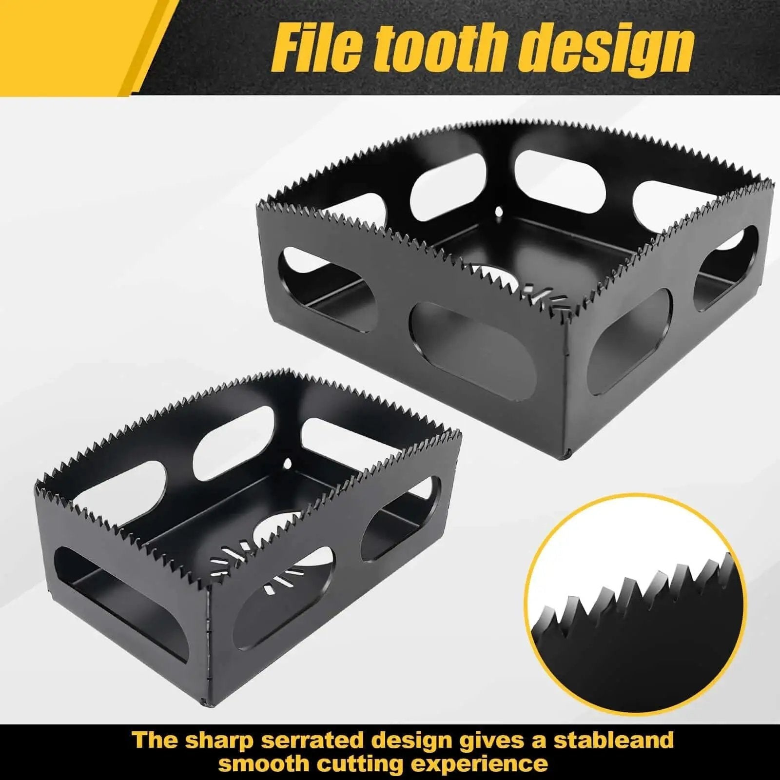 2 Pack Square Slot Cutter For Drywall And Electrical Boxes Fits Dewalt 20V And Milwaukee M18 Oscillating Tools
