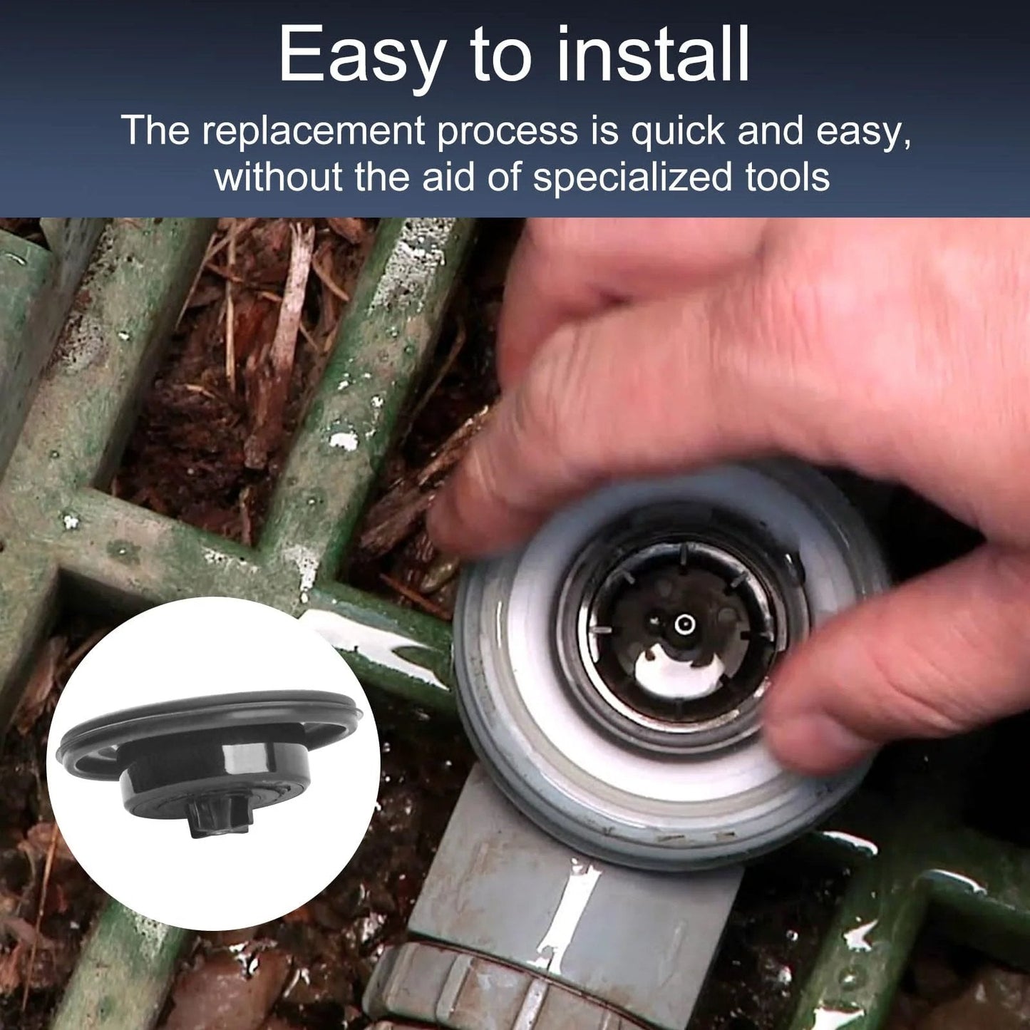 Replacement Diaphragm For Irritrol Sprinkler Valves 2400 2600 2700DPR being installed in yard irrigation system