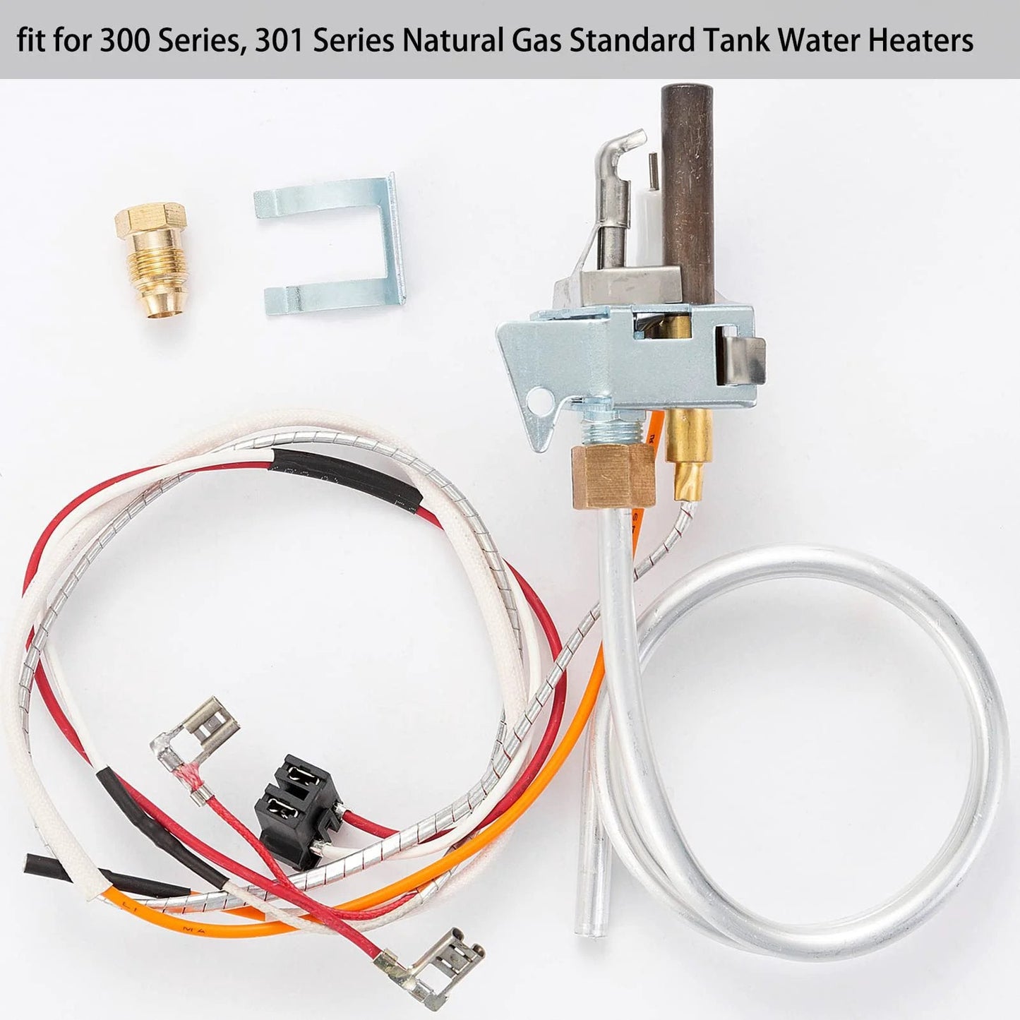 Water Heater Pilot Assembly For Natural Gas Thermopile Replacement, Easy Install, Compatible With Reliance, Whirlpool, AO Smith