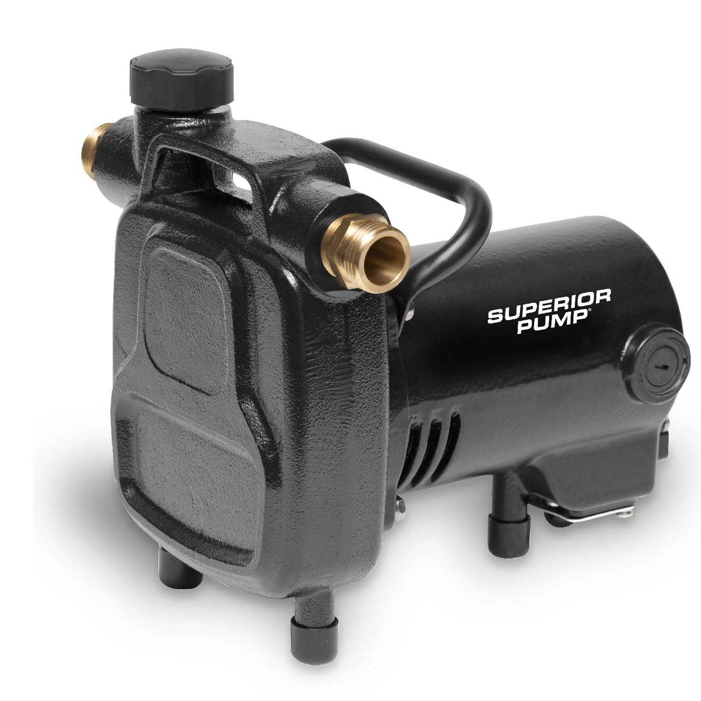 Heavy Duty 0.5 HP Transfer Pump Black Workhorse From Superior Pump Delivers Up To 1500 Gallons Per Hour With Thermally Protected