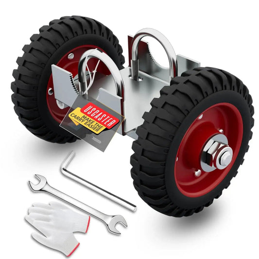 6 Inch Heavy Duty Gate Wheel With Rubber Tire For Chain Link Fence And Sliding Or Driveway Gates Red 1 Pack with tools