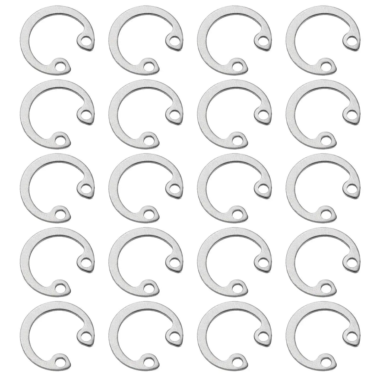 12mm Internal Retaining Ring Circlip Kit 100 Pcs 304 Stainless Steel Internal Circlip Snap Rings C Clips GB893 for grooved shafts