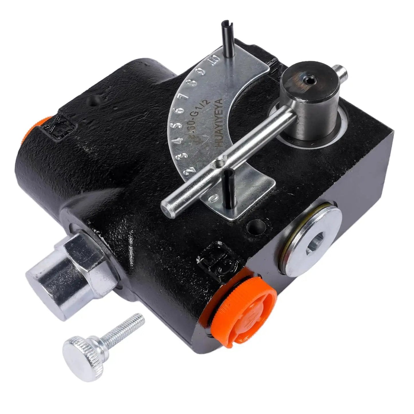 Hydraulic Adjustable Flow Control Valve With Relief For One Half Inch NPT, 30 GPM, 500 To 3000 PSI, Adjustable Ball Spring Relief Port, FCR51-1/2 PFC51-1/2
